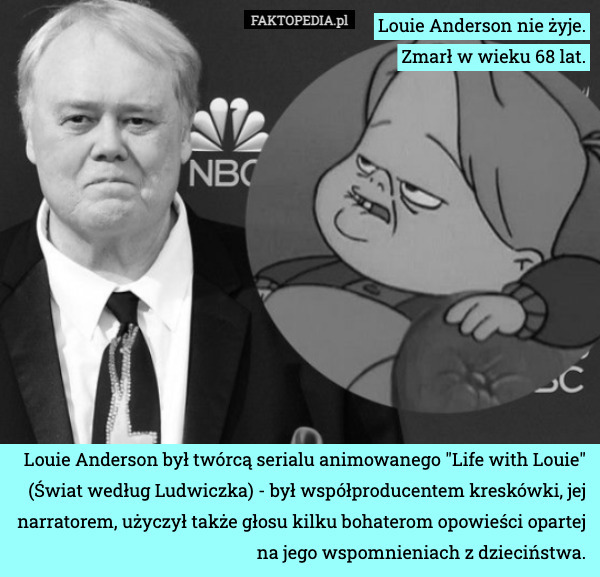 Louie Anderson nie żyje.Zmarł w wieku 68 lat.