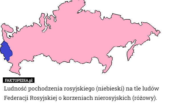 Ludność pochodzenia rosyjskiego (niebieski) na tle innych ludów Federacji...
