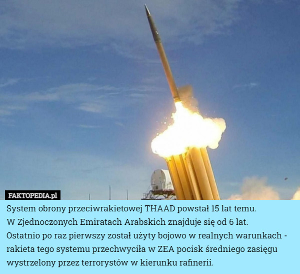 System obrony przeciwrakietowej THAAD powstał 15 lat temu. W Zjednoczonych...