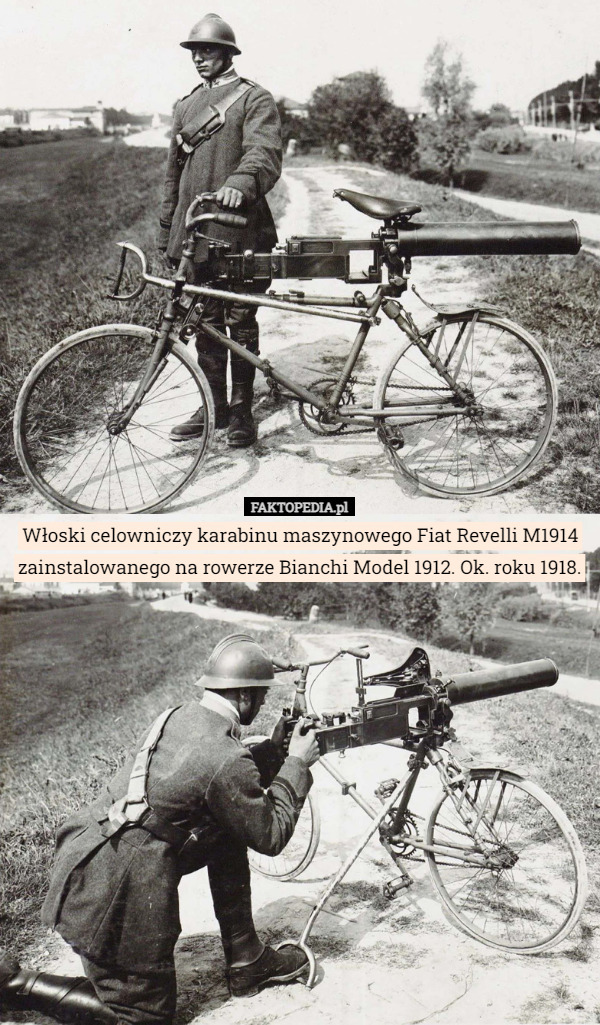 Włoski celowniczy karabinu maszynowego Fiat Revelli M1914 zainstalowanego