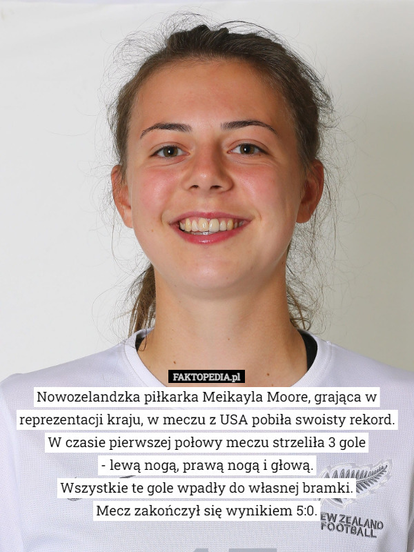 Nowozelandzka piłkarka Meikayla Moore, grająca w reprezentacji kraju, w...