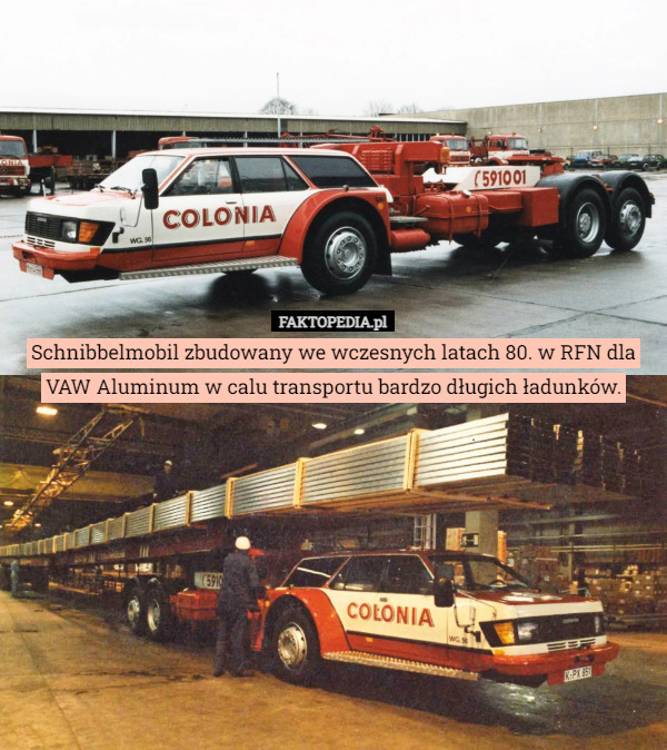 Schnibbelmobil zbudowany we wczesnych latach 80. w RFN dla VAW Aluminum...