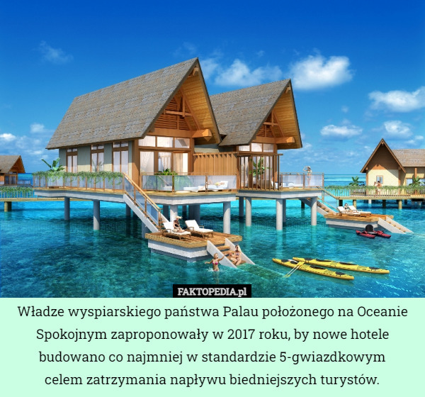 Władze wyspiarskiego państwa Palau położonego na Oceanie Spokojnym zaproponowały...