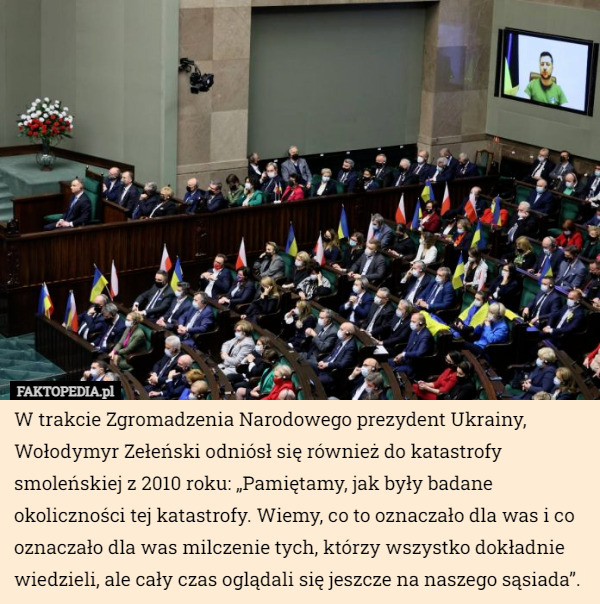 W trakcie Zgromadzenia Narodowego prezydent Ukrainy, Wołodymyr Zełeński...