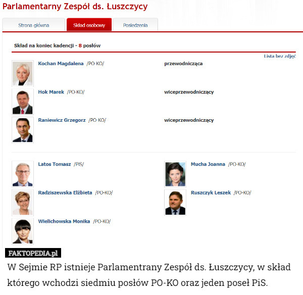 W Sejmie RP istnieje Parlamentrany Zespół ds. Łuszczycy, w skład którego...