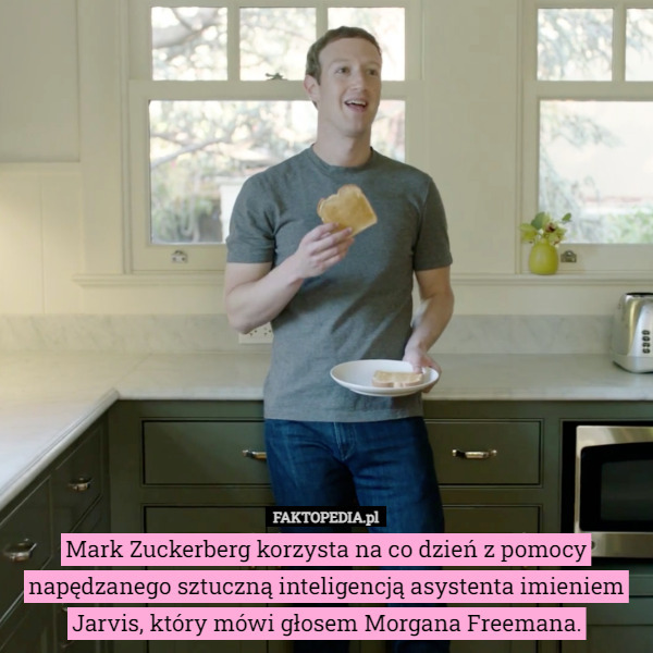 Mark Zuckerberg korzysta na co dzień z pomocy napędzanego sztuczną inteligencją...