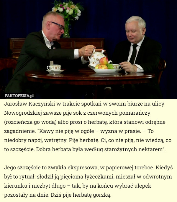 Jarosław Kaczyński w trakcie spotkań w swoim biurze na ulicy Nowogrodzkiej...