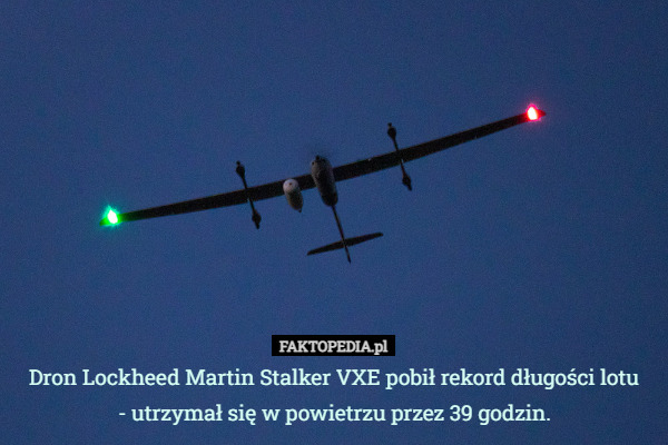 Dron Lockheed Martin Stalker VXE pobił rekord długości lotu - utrzymał...