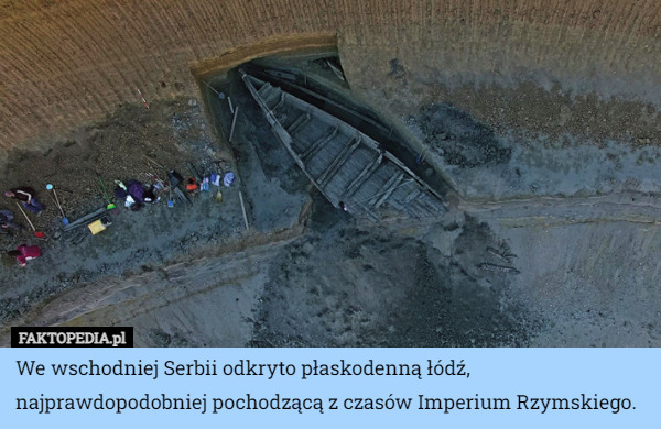 We wschodniej Serbii odkryto płaskodenną łódź, najprawdopodobniej pochodzącą...
