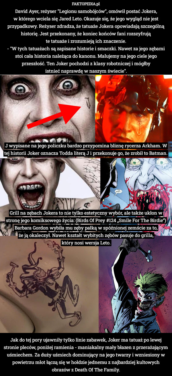 David Ayer, reżyser "Legionu samobójców", omówił postać Jokera...