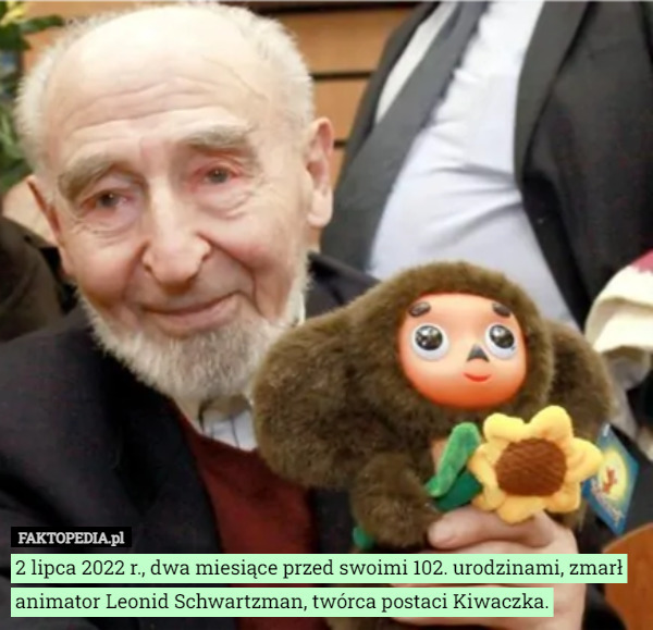 2 lipca 2022 r., dwa miesiące przed swoimi 102. urodzinami, zmarł animator...