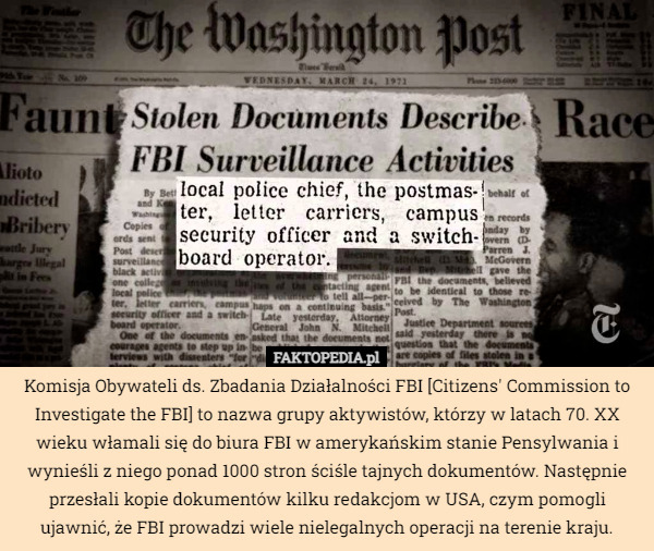 Komisja Obywateli ds. Zbadania Działalności FBI [Citizens' Commission...