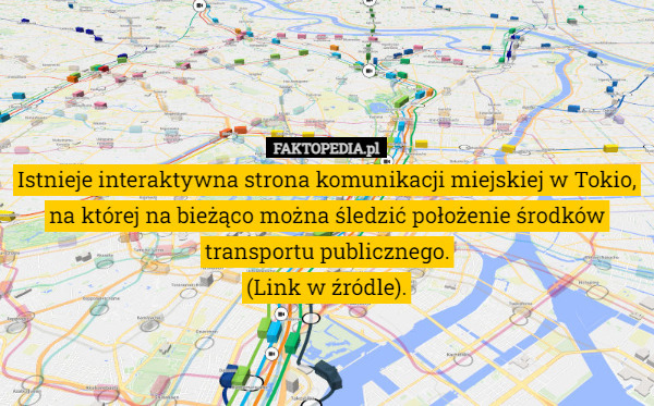 Istnieje interaktywna strona komunikacji miejskiej w Tokio, na której na...