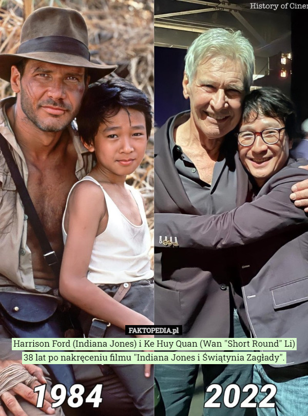 Harrison Ford (Indiana Jones) i Ke Huy Quan (Wan "Short Round"...