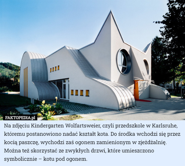 Na zdjęciu Kindergarten Wolfartsweier, czyli przedszkole w Karlsruhe, któremu...