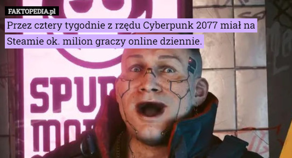 Przez cztery tygodnie z rzędu Cyberpunk 2077 miał na Steamie...