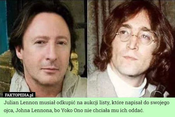 Julian Lennon musiał odkupić na aukcji listy, które napisał do swojego ojca...