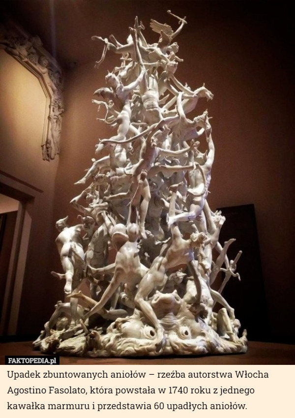 Upadek zbuntowanych aniołów – rzeźba autorstwa Włocha Agostino Fasolato...