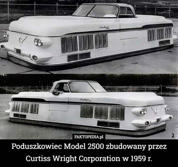 Poduszkowiec Model 2500 zbudowany przez Curtiss Wright Corporation w...