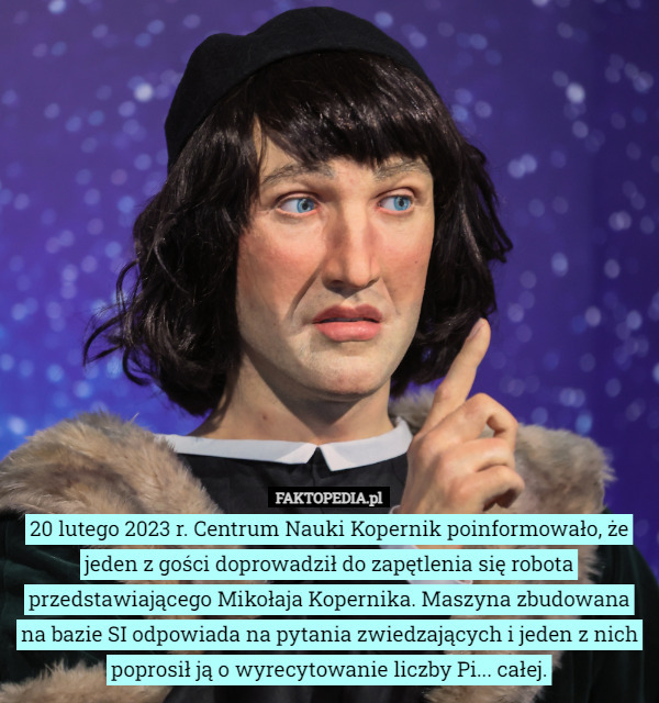 20 lutego 2023 r. Centrum Nauki Kopernik poinformowało, że jeden z gości...