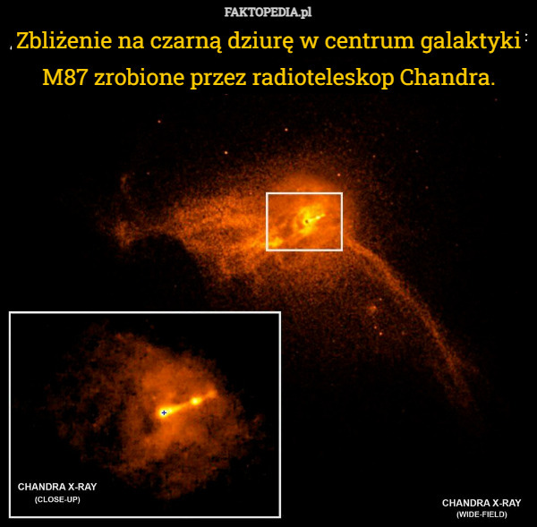 Zbliżenie na czarną dziurę w centrum galaktyki M87 zrobione przez radioteleskop...