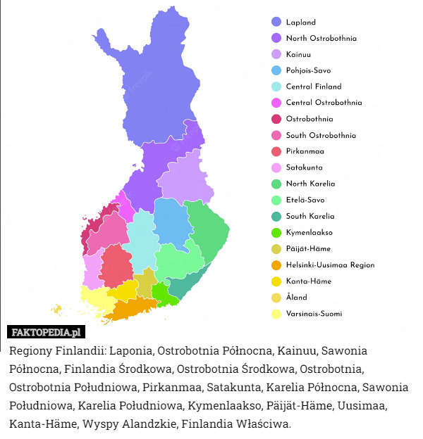 Regiony FinlandiiLaponiaOstrobotnia PółnocnaKainuuSawonia PółnocnaFinlandia