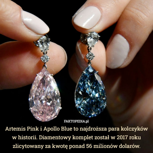 Artemis Pink i Apollo Blue to najdroższa para kolczyków w historii. Diamentowy...
