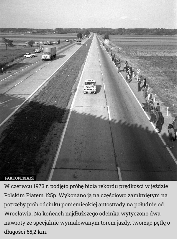W czerwcu 1973 r. podjęto próbę bicia rekordu prędkości w jeździe Polskim...