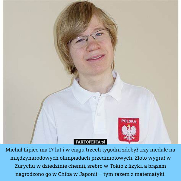 Michał Lipiec ma 17 lat i w ciągu trzech tygodni zdobył trzy medale na międzynarodowych...