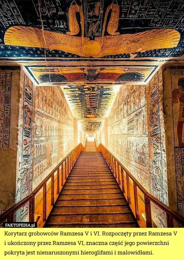 Korytarz grobowców Ramzesa V i VI. Rozpoczęty przez Ramzesa V i ukończony...